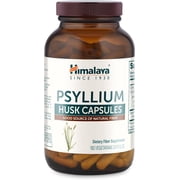 Himalaya Psyllium Husk Capsules, Daily Fiber Supplement for Supporting Digestive Health and Regularity, 180 Capsules
