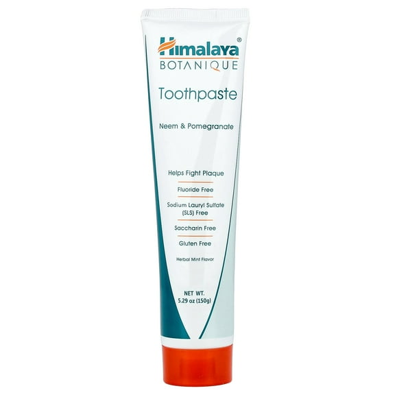 Himalaya Botanique Fluoride-Free Toothpaste, Neem And Pomegranate, 5.29 Oz