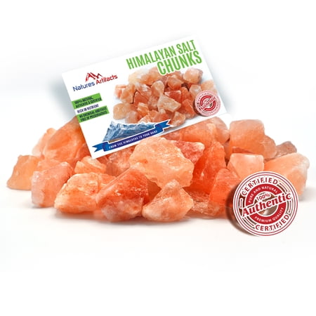 Himalayan Aroma - 2 LBS Himalayan Pink Salt Chunks, Pink Himalayan Sea Salt, 1” - 2" Chunks, Food Grade, Essential Minerals & Nutrients Dense, Kosher Certified, Resealable Bag, Packaged in USA