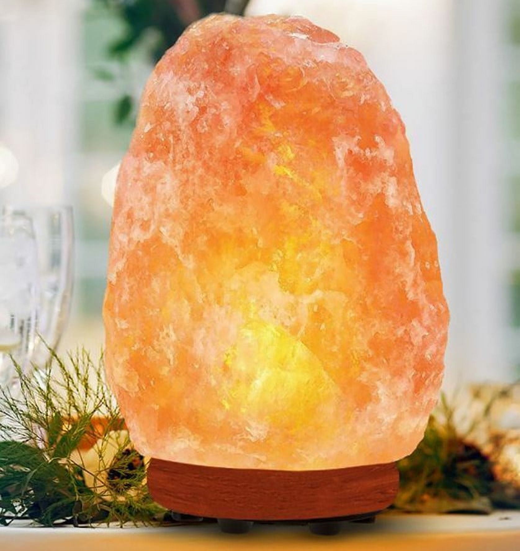 Himalayan Aroma Salt Lamp - Himalayan Salt Lamp, Salt Lamp, 6-8 lbs, 7-8 inch Height, Handmade, Dimmer Switch, Wood Base, Home Decor