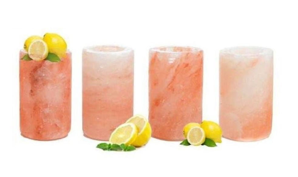 Himalayan Aroma Set of 4 Himalayan Salt Tequila Shot Glasses
