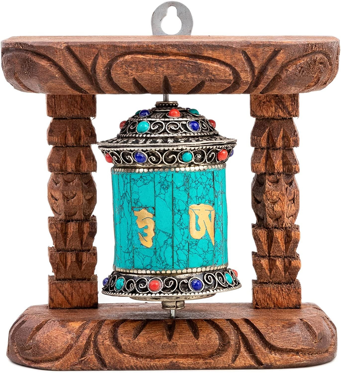 Himalayan Bazaar Wall Hanging Buddhist Prayer Wheel Om Mani Padme Hum