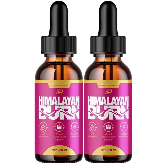 Himalayan Burn Drops HimalayanBurn Drops Extra Strength All Natural Healthy Organic Support, 2 Pack, 2 Month Supply
