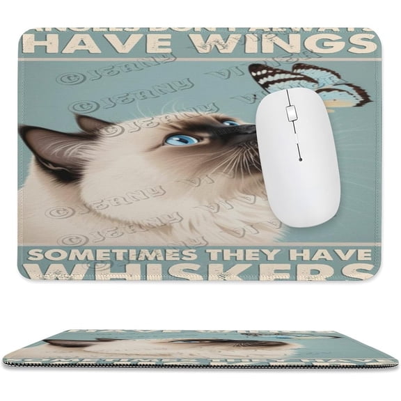 Himalayan Cat Mouse Pad 8x10 in, Premium Stitched Edge Computer Mousepad with Smooth Tracking Surface and Non-Slip Rubber Bottom, Cute Himalayan Cat Artwork for Desk Decor