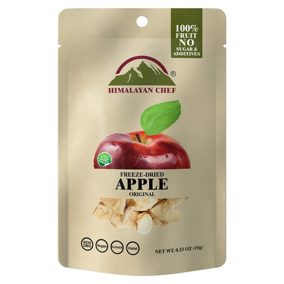 Himalayan Chef Freeze-Dried Fruit VTF5- 15g Freeze-Dried Apple, Healthy Organic Fruits Snacks for Kids & Adults | Baby Snacks, Gluten-Free Drieds Fruit for On-the-Go