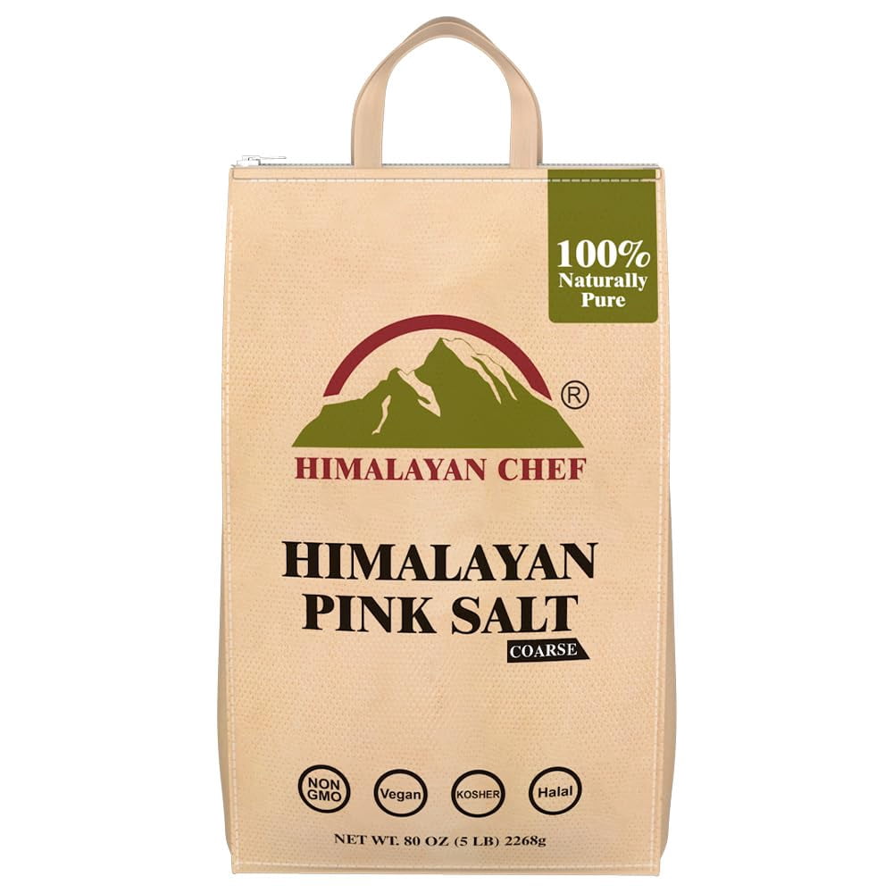 Himalayan Chef Coarse Pink Salt - 20 Lbs Bag, 100% Natural For Grinders, Cooking & Bath