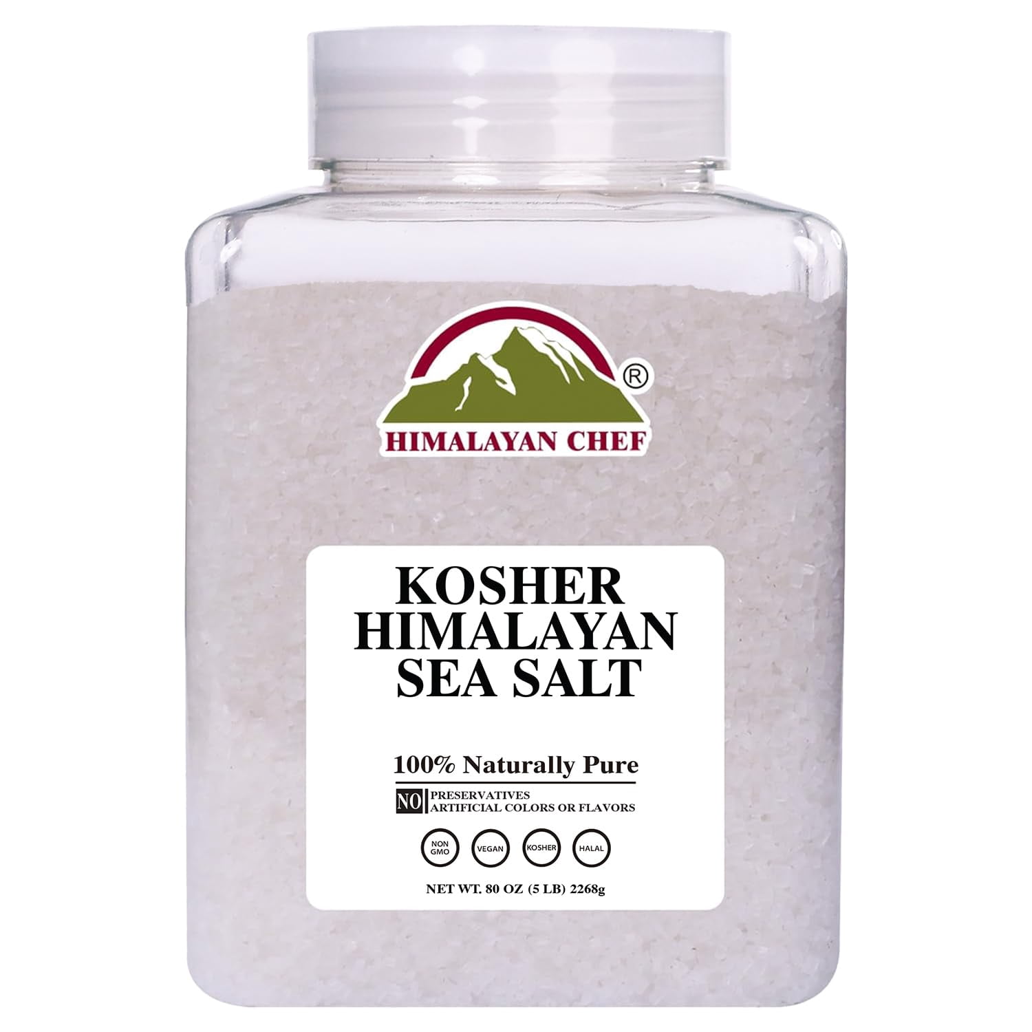 Himalayan Chef Fine Sea Salt - All-Natural, Non-Iodized, 192 Ounce Bulk Pack (4 X 3 Lb Bags)