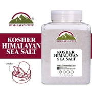 Himalayan Chef Kosher Sea Salt – Full Flavor, No Additives, unrefined and Less Sodium - Natural and Organic - 5 Pound Plastic Jar, Kosher & Non GMO Certified