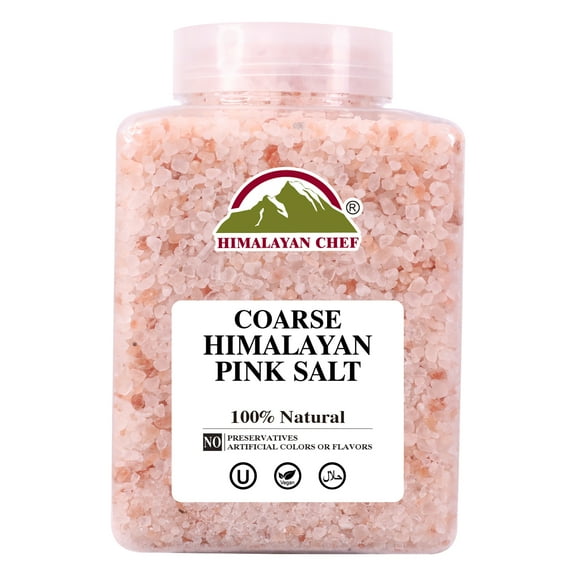 Himalayan Chef Pink Himalayan Salt Coarse Grain, Plastic Jar - 5 lbs