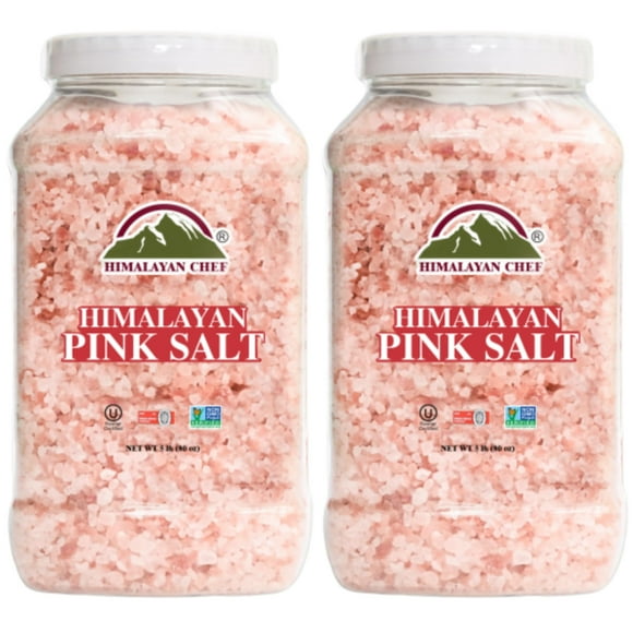 Himalayan Chef Pink Salt ESF27 Coarse, 5 lbs. Mineral Dense for Health & Ideal For Refill Grinders - 2 PACK