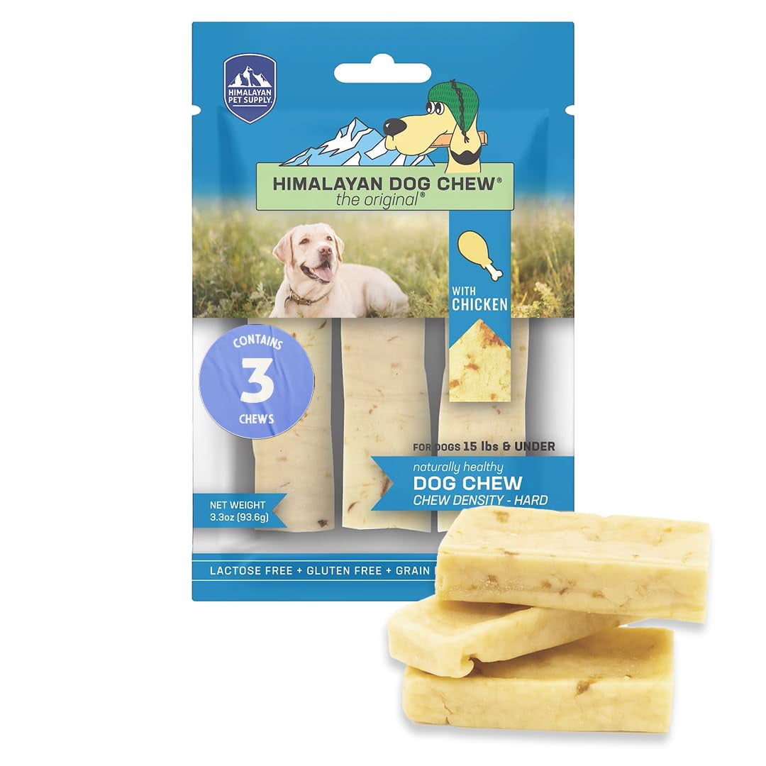 Himalayan Dog Chew Original DHF10 Yak Cheese Dog Chew, 3 Small Sticks