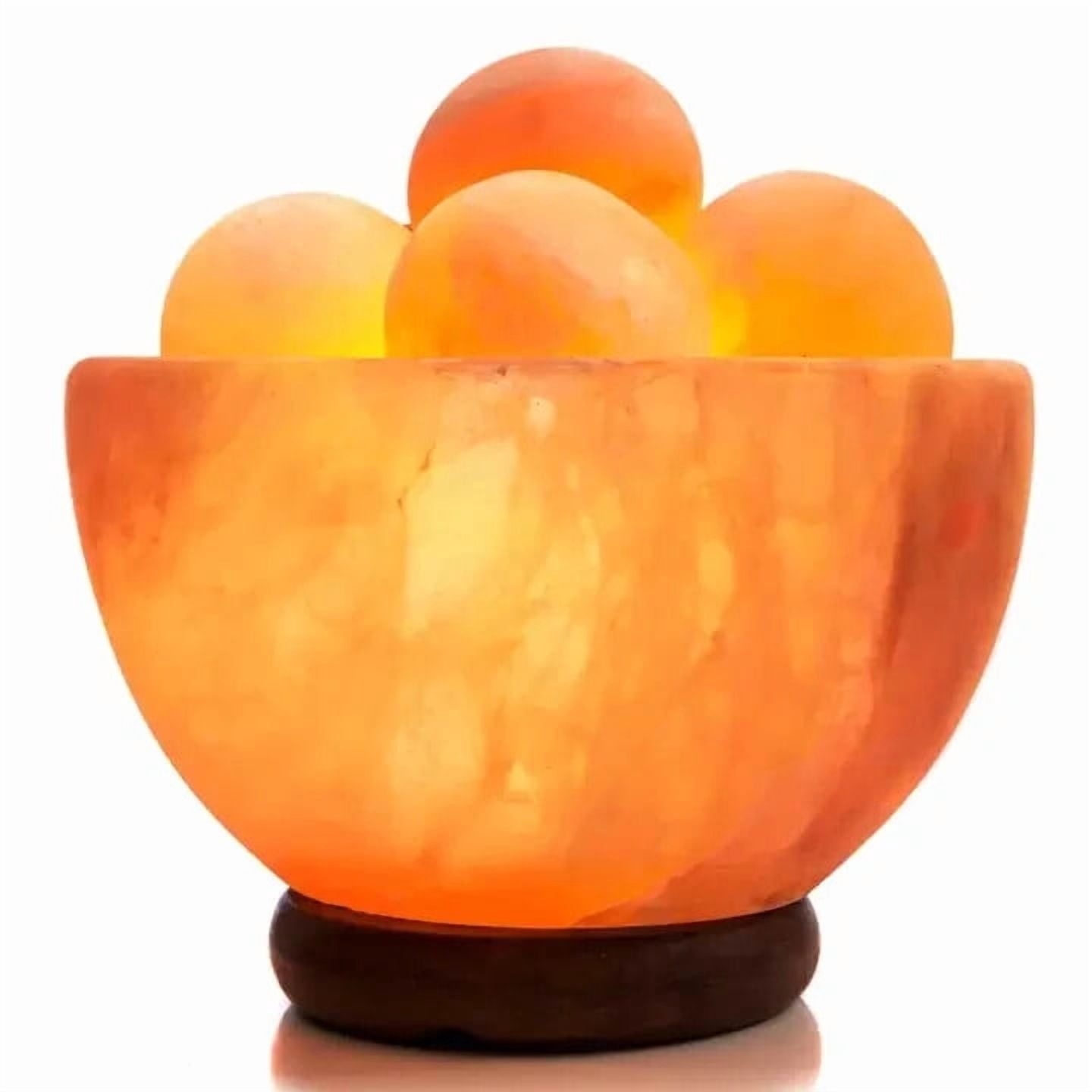Himalayan Fire Bowl Salt Lamp With Salt Chrystal Balls