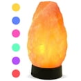 thumbnail image 1 of Himalayan Glow Multicolor USB Salt lamp (4-5lbs) with Wooden Base, 1 of 9