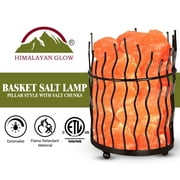 Himalayan Glow Natural Salt Lamp 8Tall Round Basket 10lbs with Dimmer
