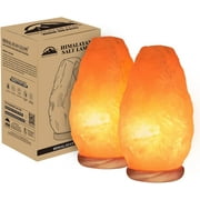 Himalayan Glow Pink Salt Lamp with Dimmer Switch, 4–6 lbs, 5.5"x9.5", Pack of 2