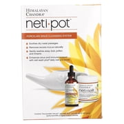 Himalayan Chandra Neti Pot, Porcelain Sinus Cleansing System, 3 Piece Kit