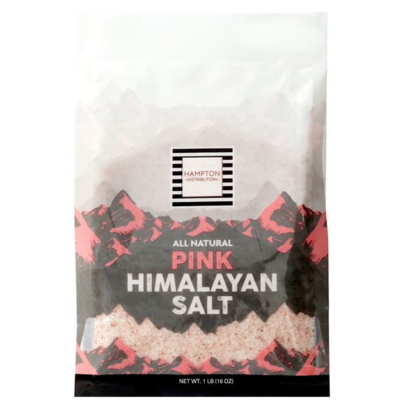 Himalayan Pink Salt, 1 Pound Bulk Bag, Fine Grain Salt, All Natural, Kosher, Vegan, Gluten Free, Pure Gourmet Salt, Hampton Distribution