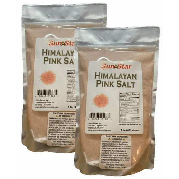 Himalayan Pink Salt (2 Pack, 1 LB each) - Pure, Mineral-Rich Flavor for Health