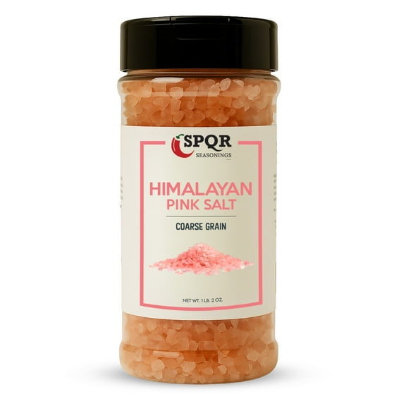 Himalayan Pink Salt Coarse Grain XL 1.2 lb. Bottle Grinder Refill Nutrient and Mineral Dense Salt Crystals by SPQR Seasonings