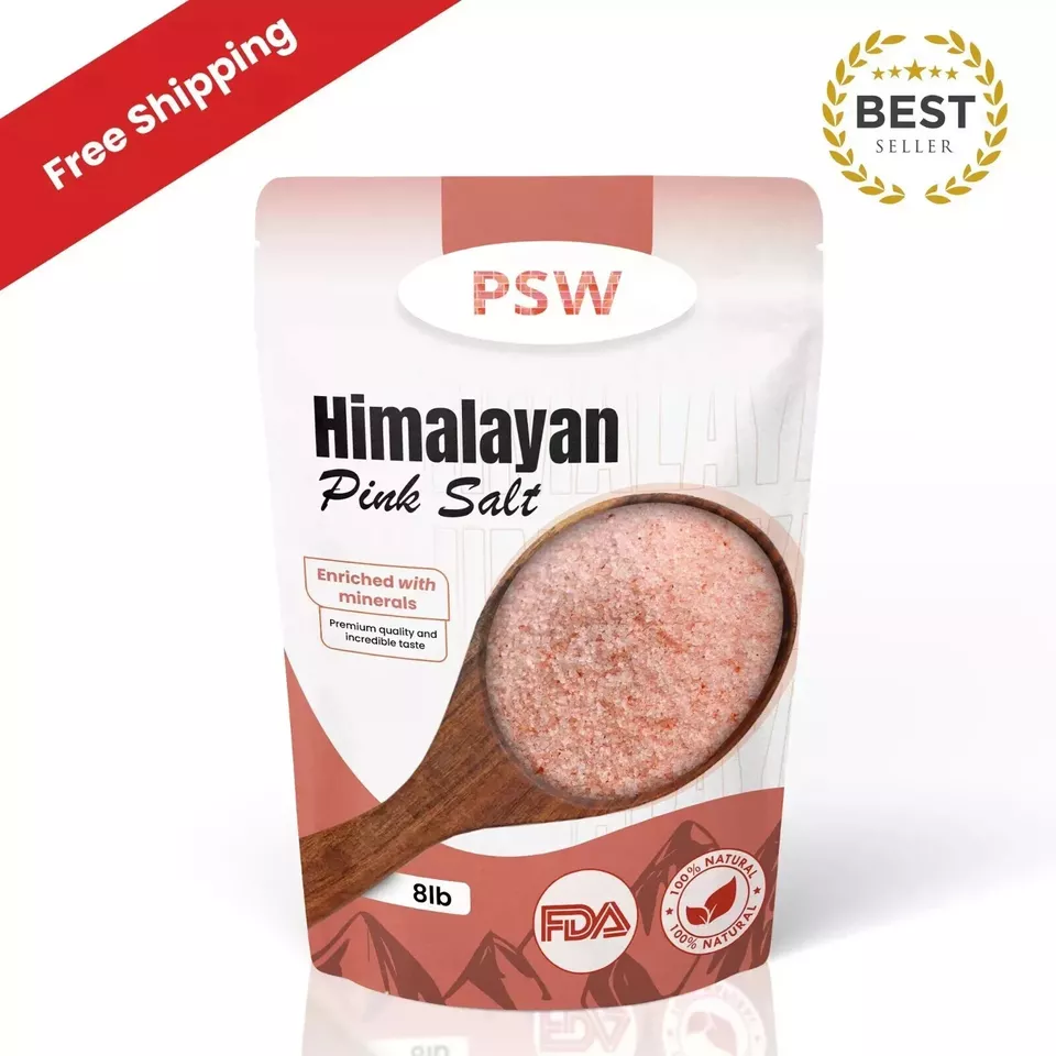 Himalayan Pink Salt - Fine Grain, 2 lbs | 100% Natural Mineral-Rich Crystal Salt for Cooking, Seasoning & Wellness
