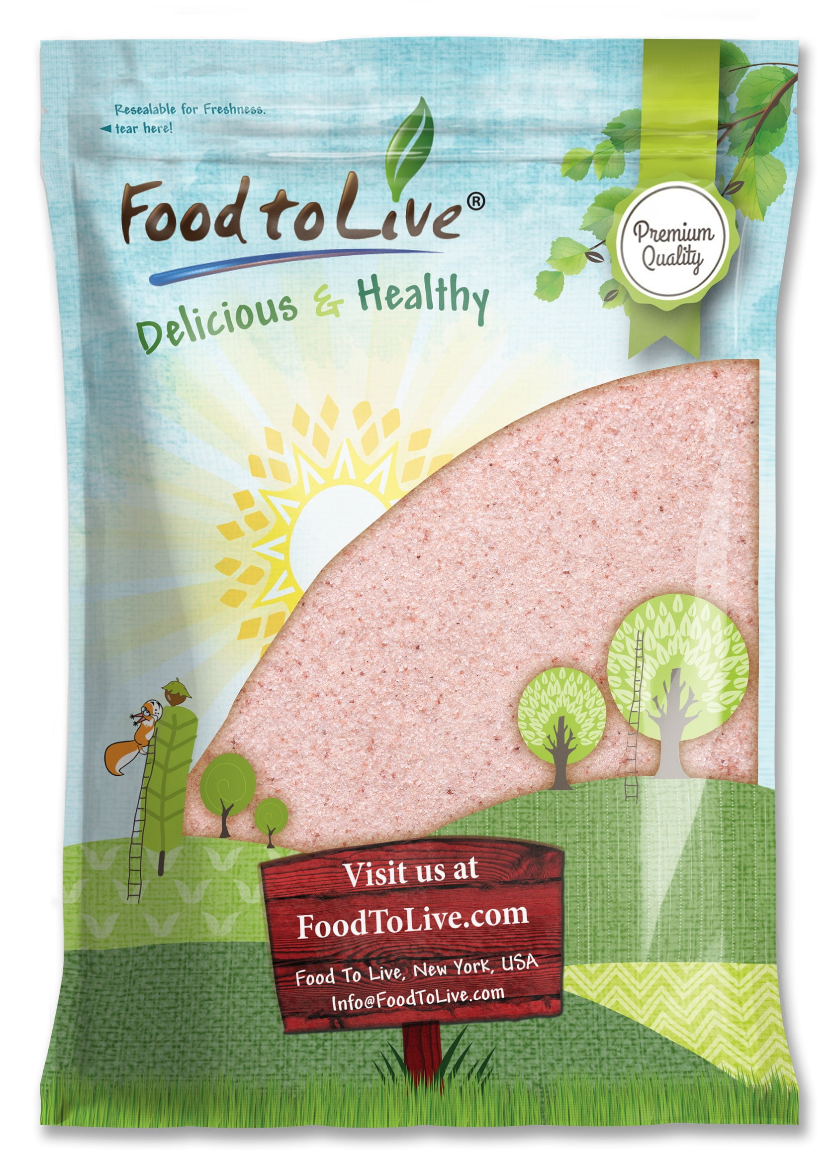 Himalayan Pink Salt – Super Fine, 10 Pounds — Raw, Vegan, Kosher — by Food to Live
