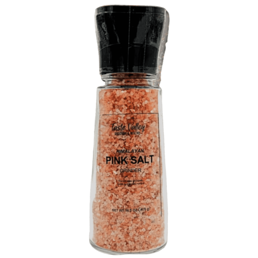 Taste Valley Himalayan Pink Salt with Glass Grinder, 14.3 oz