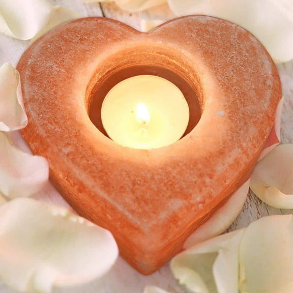 Himalayan Rock Heart Shaped Natural Candle Holder, Unique Gift Idea by Apexglobal