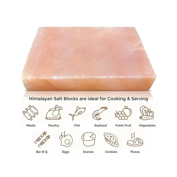 Pink Salt Wall Himalayan Salt Cooking Block 8x8x1 in for Grilling & Serving Pack of 1