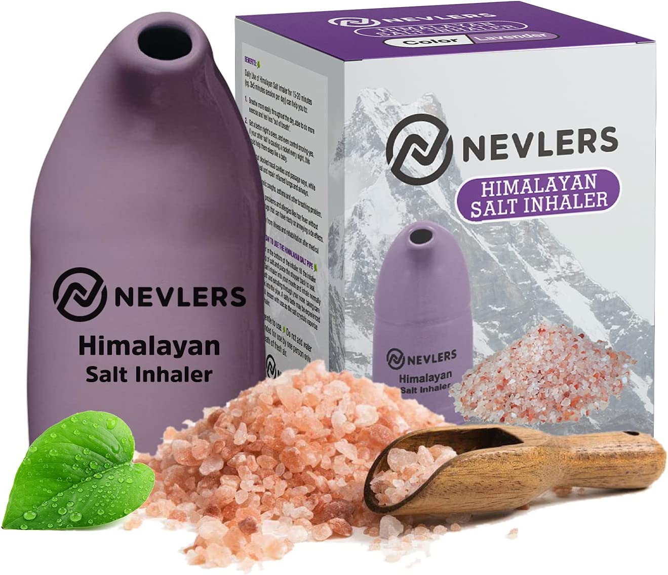 Himalayan Salt Inhaler Ceramic With 6 Oz Himalayan Salt Organic Coarse