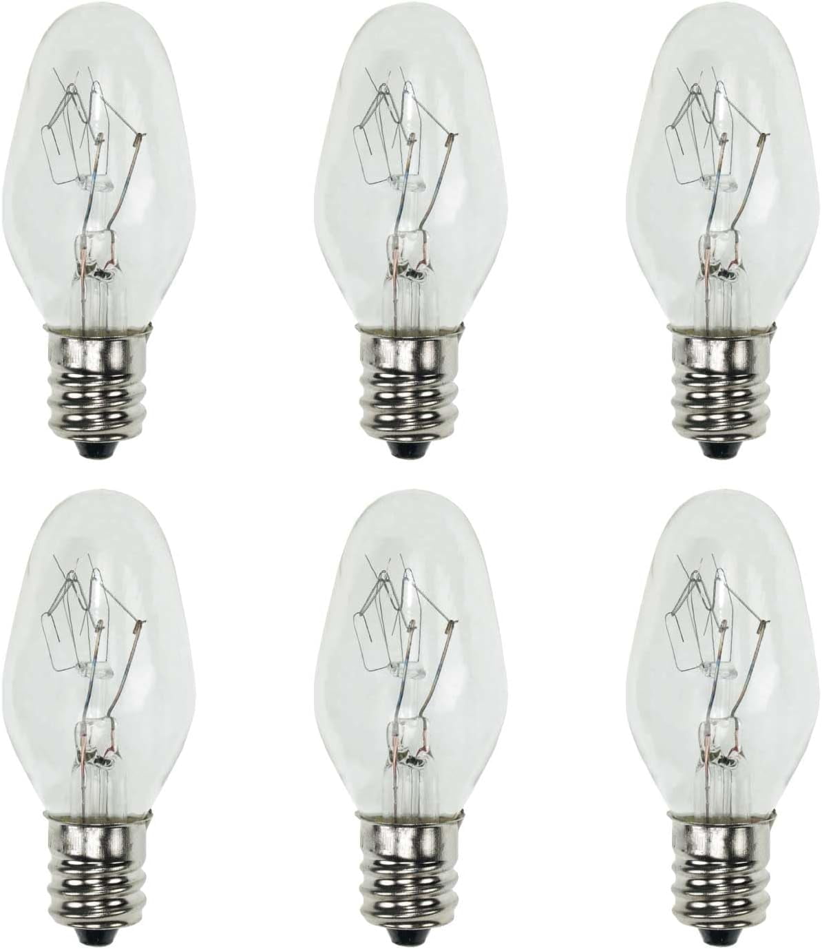 Himalayan Salt Lamp Bulb, Dimmable C7 15W E12 Candle Shape Replacement