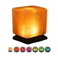 thumbnail image 1 of Himalayan Salt Lamp LED Night Light with Base Bedside Night Light Classic Table Light Home Bedroom Decoration (Square Stone Color), 1 of 7