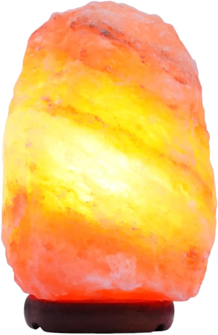 Himalayan Salt Lamp with Dimmer Switch - 7/8 inch & 6/7 Lbs Dimmable Lamp | Natural Crystal Salt lamp Night Light.