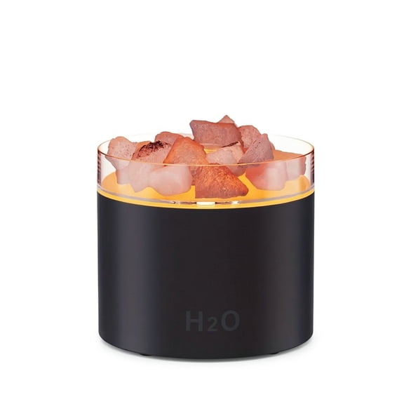 Himalayan Salt Stone Aroma Diffuser Portable USB Essential Oil Humidifier with Warm Night Light Desktop Fragrance Machine for Bedroom Office Yoga Spa Home Decor Tabletop Scent Diffuser for Indoor
