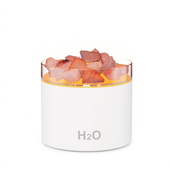 Himalayan Salt Stone Aroma Diffuser Portable USB Essential Oil Humidifier with Warm Night Light Desktop Fragrance Machine for Bedroom Office Yoga Spa Home Decor Tabletop Scent Diffuser for Indoor