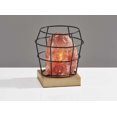 thumbnail image 1 of Himalayan Salt Table Lamp With Black Wire Basket, 1 of 3