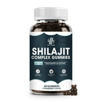 Himalayan Shilajit Gummies, 1000 mg Shilajit Extract, 8-1 Potency Mind & Memory Metabolism Cognitive Energy lmmune System Strawberry Flavor Non-GMO for Men & Woman