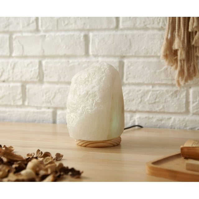 Himalayan Shop LED Color Changing Salt Lamp with USB Cord, White