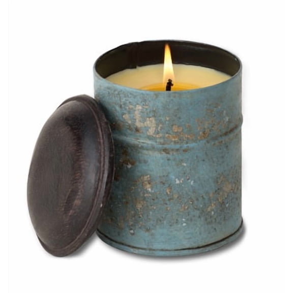 Himalayan Trading Post Blue Spice Tin Candle, Campfire, 10 oz