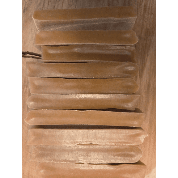 Himalayan Yak Bones Dog Chew Treats for Small/Medium Dogs - 10 Chews each 5" long, Dark Peanut Butter