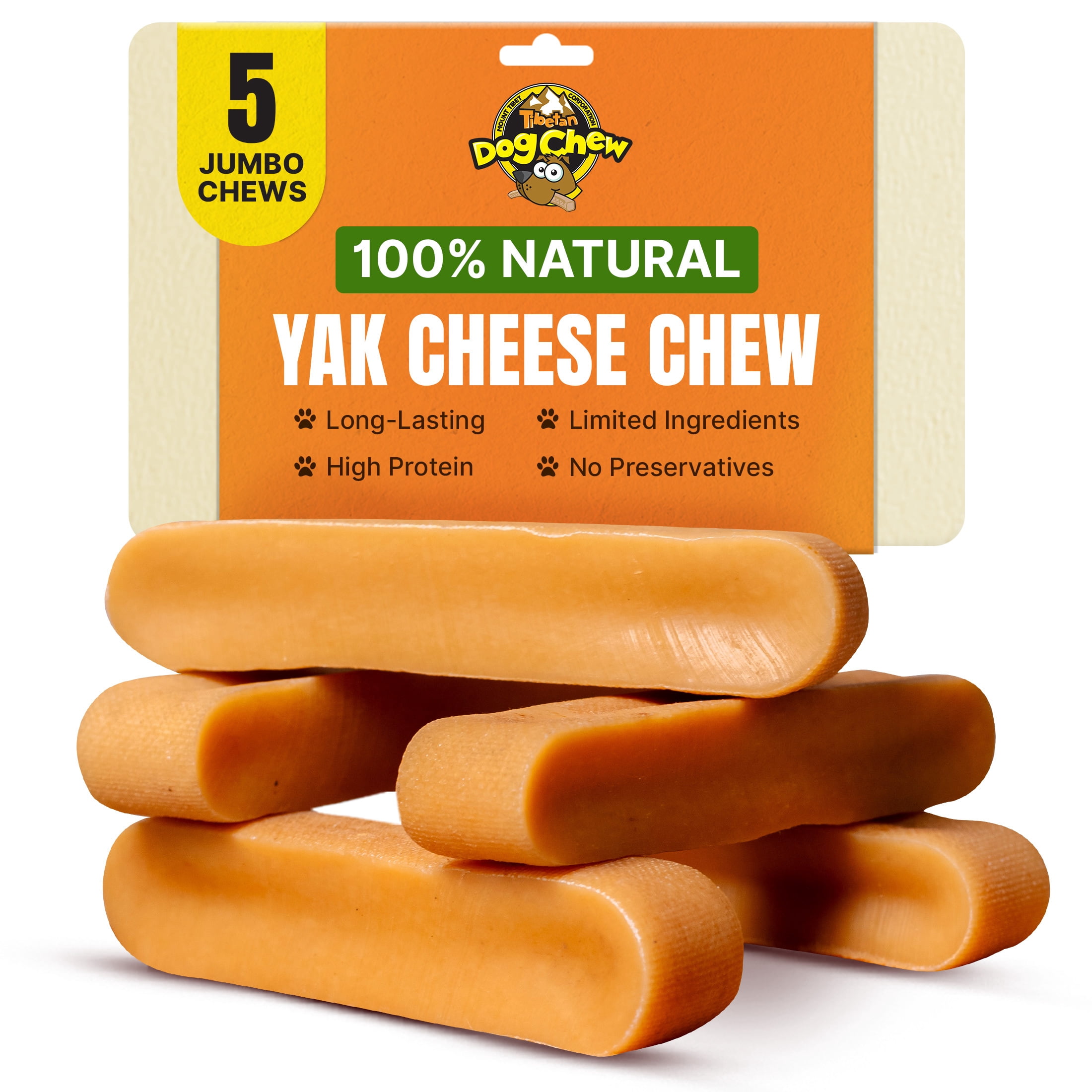 Tibetan Dog Chew - Yak Cheese Himalayan Yak Bones - Dental Chew Sticks for Dogs