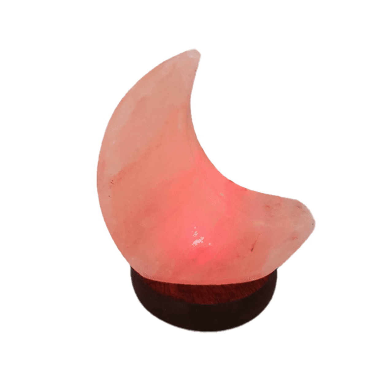 Himalayas Crystal Salt Lamp USB LED MoonShaped Salt Crystal Lamp