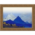 thumbnail image 1 of Himalayas. Ladakh. 24x18 Gold Ornate Wood Framed Canvas Art by Nicholas Roerich, 1 of 2