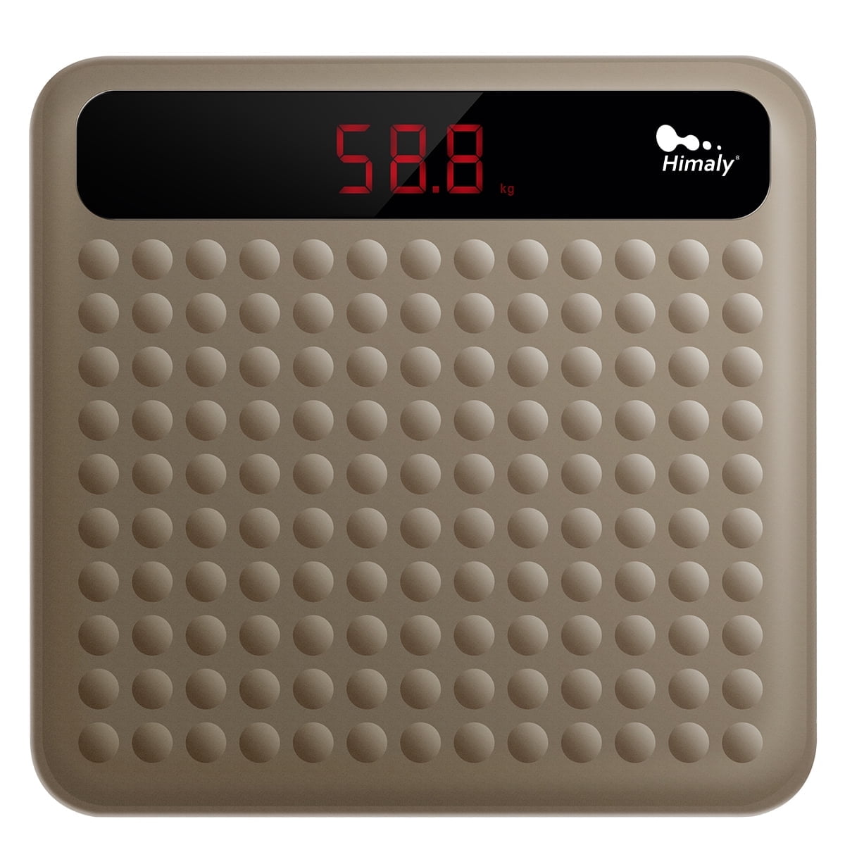 Himaly Digital Body Weight Scale, Highly Accurate & Auto Calibration Bathroom Scale, Easy-to-Read LCD for Home Use, 400 lbs, Brown