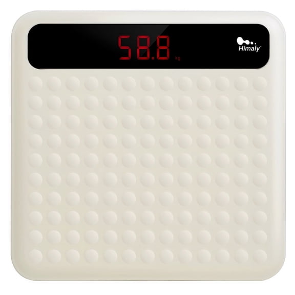 Himaly Smart Body Fat Scale, Highly Accurate Digital Bathroom Scale with Large LCD Display, 400 lbs Capacity, White