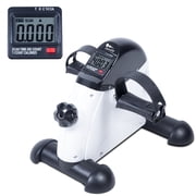 Himaly Under Desk Exercise Bike , Portable Pedal Exerciser with LCD Display for Home Office, 240 lbs Capacity, White