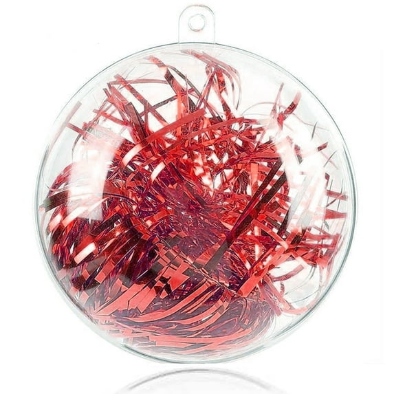 Himaly Fillable Clear Ornament Ball DIY Hanging Balls for Birthday, Wedding Christmas Decor (20 Pcs, 3.14'')