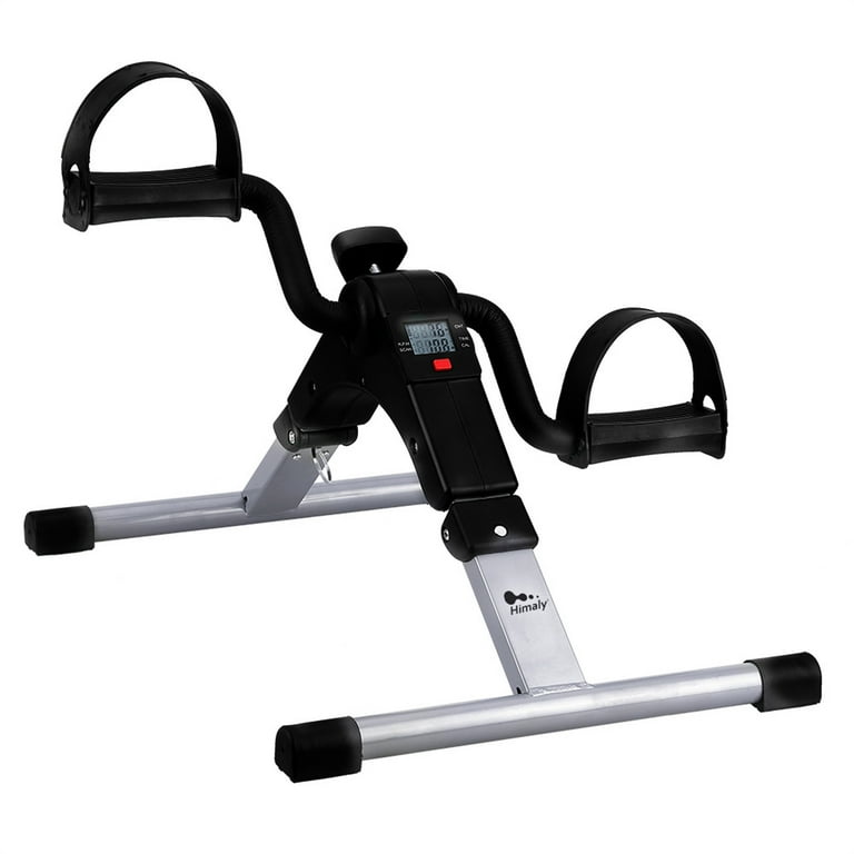Himaly Foot Pedal Exerciser Folding Exercise Bike for Arm Workout Leg Exerciser Under Desk Peddler with LCD Display