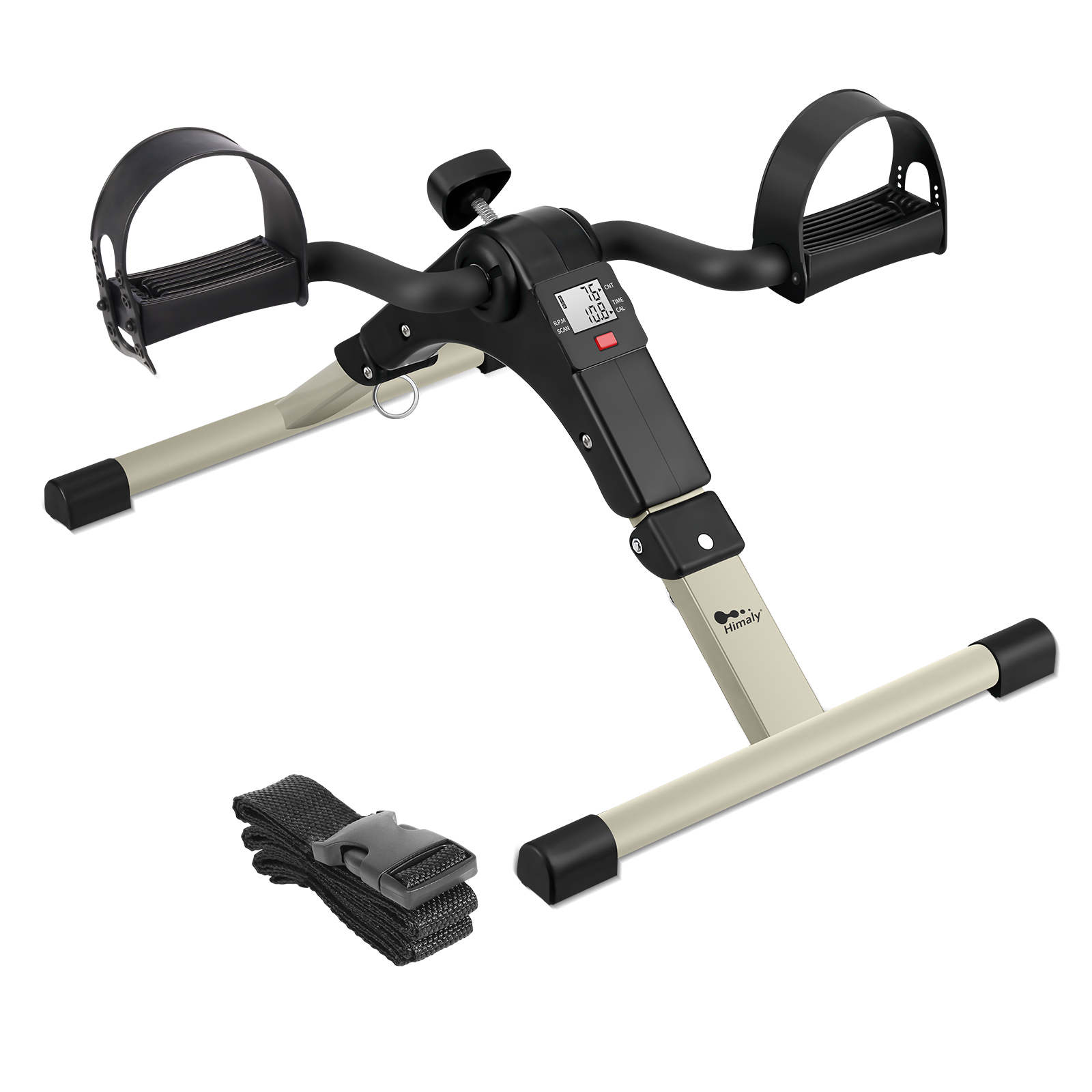 Himaly Folding Pedal Exerciser Mini Trainer Bike Under Desk Exercise 