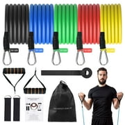 Himaly Resistance Exercise Bands, Resistance Tube for Men Women Fitness Yoga Pilates, Set of 5