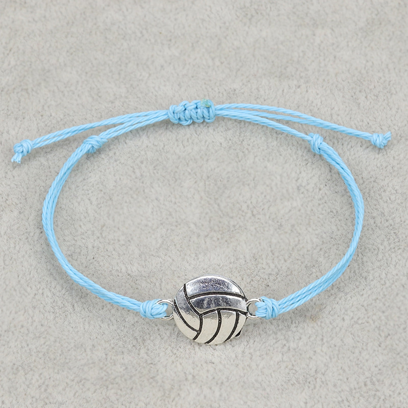 Himery Bracelets Volleyball Charm Bracelets Adjustable Braided Jewelry